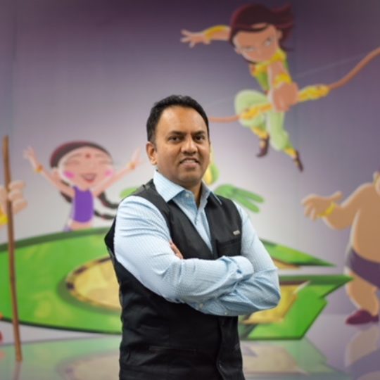 Rajiv Chilaka creator of Chhota Bheem , Founder and CEO of Green Gold Animation Pvt. Ltd.
