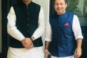 Kailash Kher with Dharmendra Pradhan