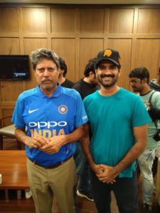 Badree with Kapil Dev