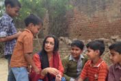 Divya Dutta Playing with the Kids On The Streets