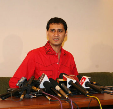 Bollywood PR guru Dale Bhagwagar addressing a press conference in Mumbai… (1)