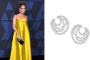 Jennifer Lopez Wears Harry Winston Platinum Jewelry Set at’ 11th Annual Governors Awards”