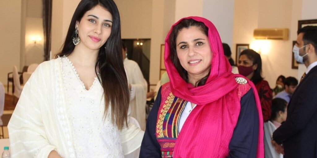 Zakia Wardak with Actress Warina Hussain