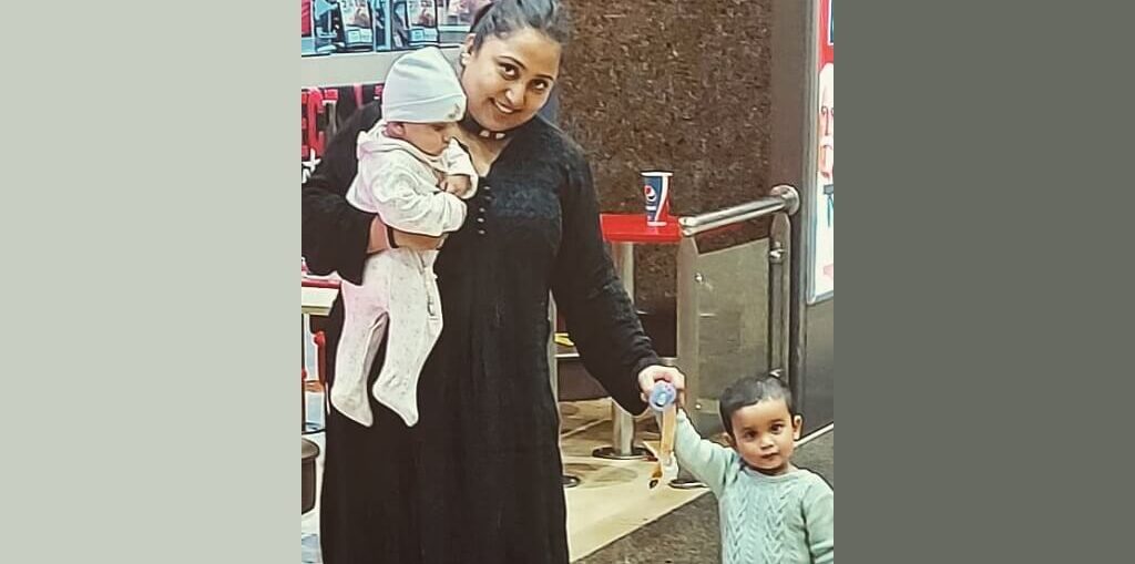 Shabina Khan with her children