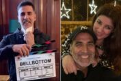 Akshay Kumar Twinkle Khanna on the sets of Bell Bottom