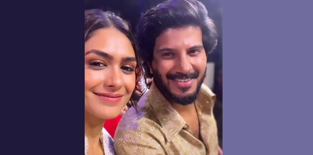 Mrunal Thakur with Sita Ramam co-star Dulquer Salman