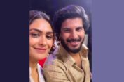 Mrunal Thakur with Sita Ramam co-star Dulquer Salman