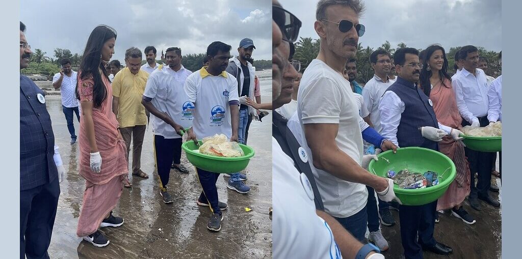 Rahul Dev and Mugdha Godse Swachchata Abiyaan