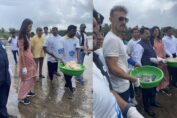 Rahul Dev and Mugdha Godse Swachchata Abiyaan