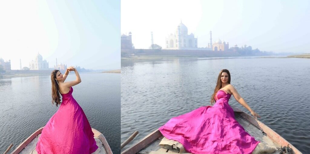 Actress Aastha Rawal visits historic Taj Mahal Agra