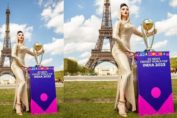 Urvashi Rautela Unveiling the Cricket World Cup 2023 Trophy