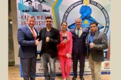 Parvin Dabas and Preeti Jhangiani at the World Armwrestling Federation in Kazakhstan