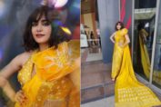 Adah Sharma walks bare foot on the ramp