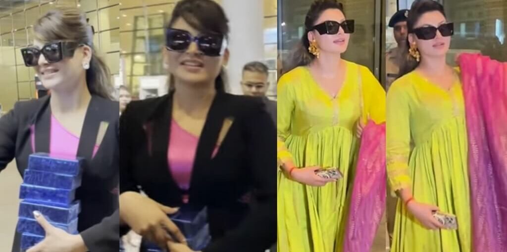 Urvashi Rautela Serves Major Fashion Goals At The Mumbai Airport