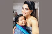 Madhurima Tuli with mother for Women's Day