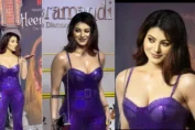 Urvashi Rautela in her shiny purple swag