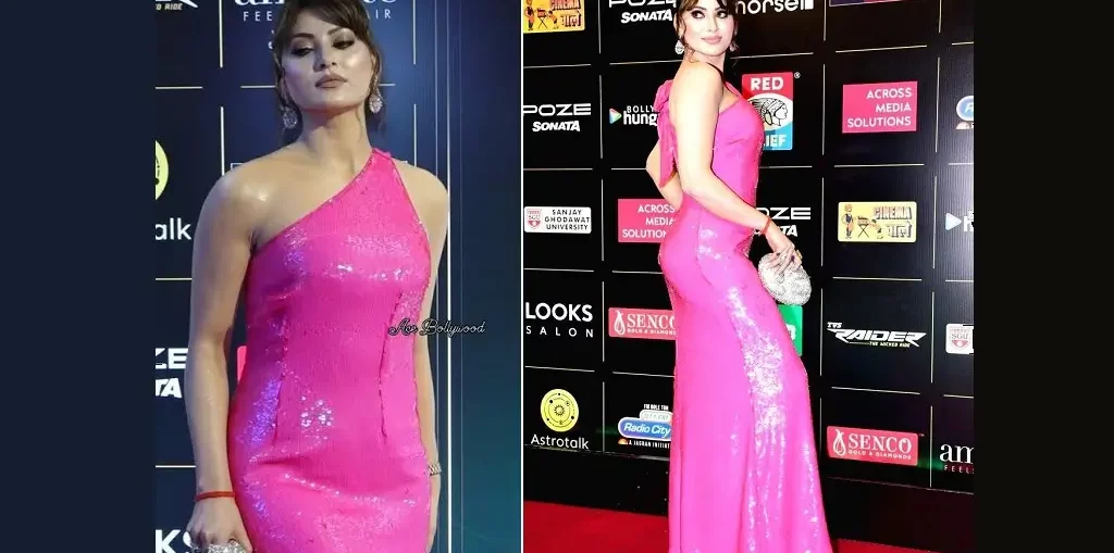 Urvashi Rautela in a beautiful dreamy pink outfit